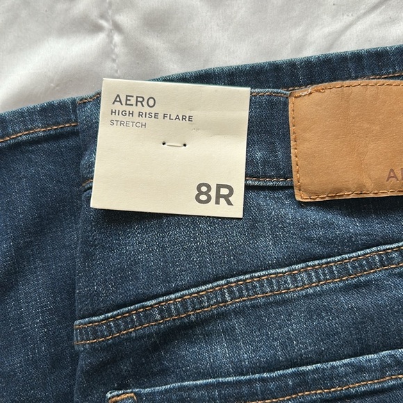NWT Aeropostale Highrise Dark Blue Flare Jeans Size 8 - Picture 5 of 9